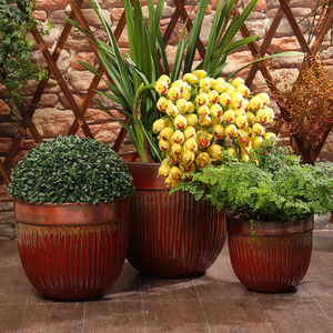 Pots de plantes en céramique, grand jardin d'extérieur, jardinières d'extérieur